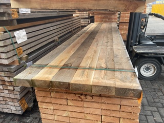 Ca. 16x Douglas Regels Fijnbezaagd, 50x75mm, lengte 500cm